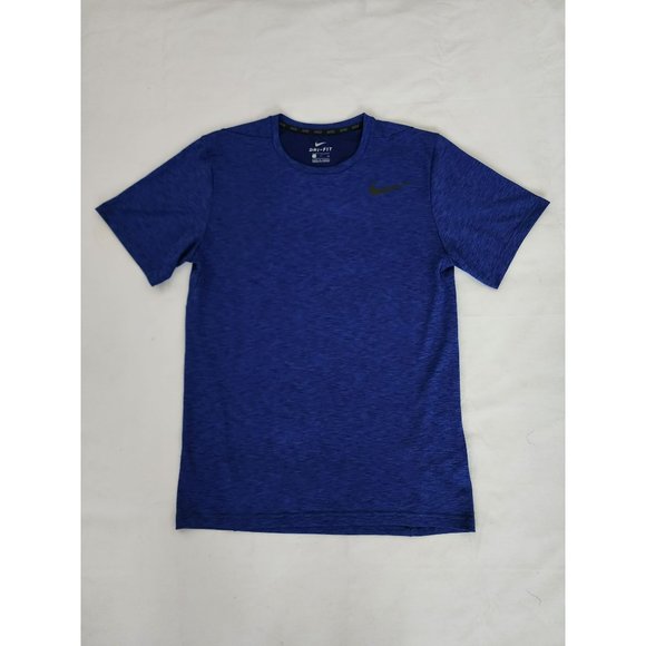 Nike Men's Athletic Dri-Fit Utility Static Short Sleeve Training Tee Blue Small - Picture 2 of 9